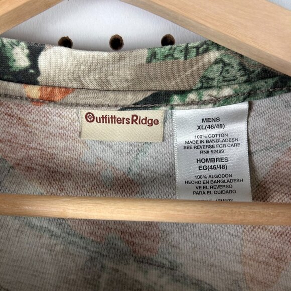 Outfitters Ridge Camo Vintage T Shirt XL Long Sleeve Pocket Hunting Fusion 3-D - Picture 6 of 7